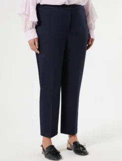 Pantaloni slim in jersey - BLU NOTTE