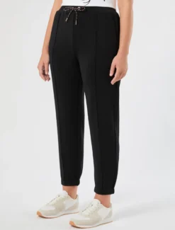 Pantaloni slim in jersey - NERO