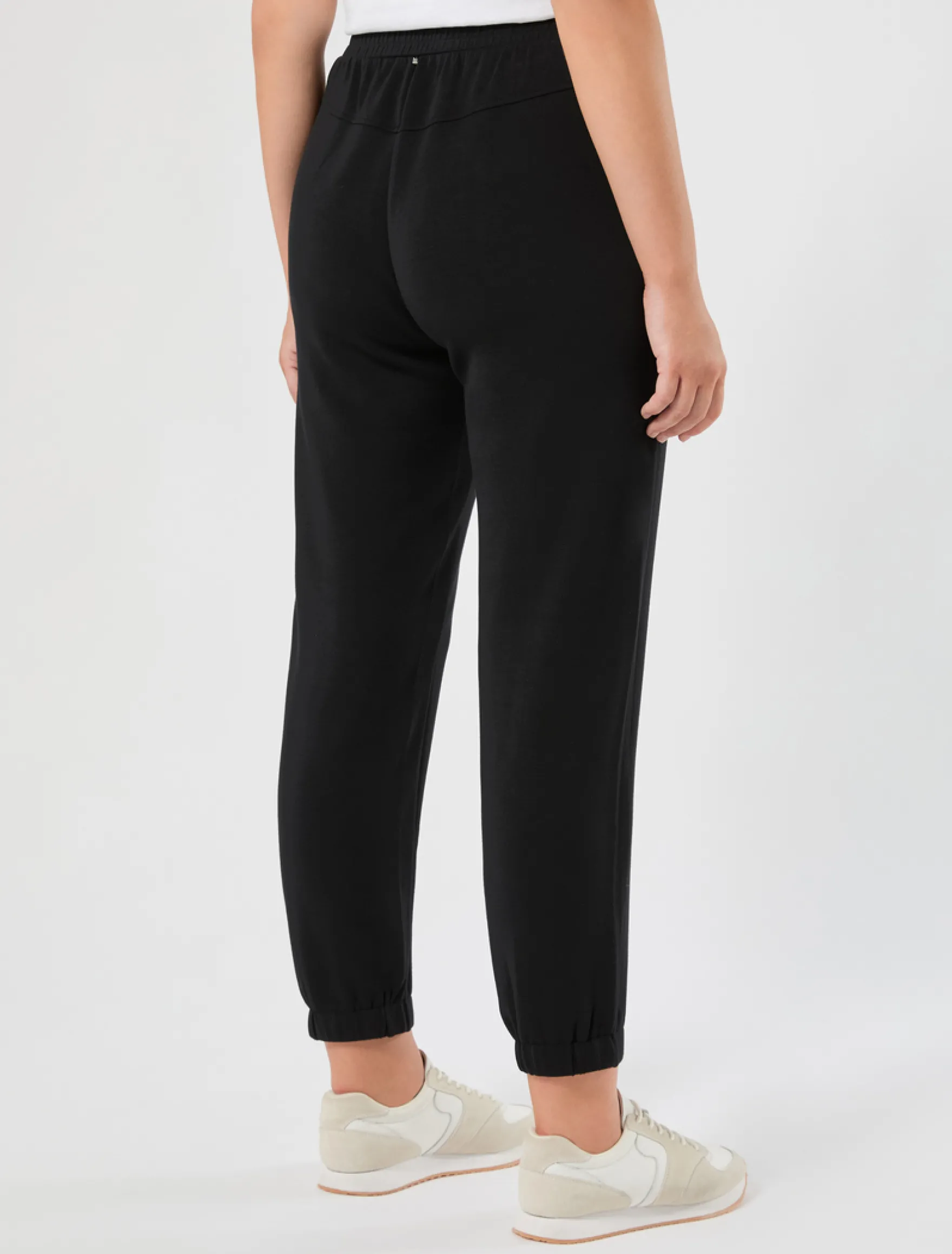 Pantaloni slim in jersey - NERO