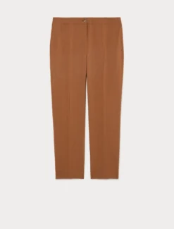 Pantaloni slim in stuoia mélange - CUOIO