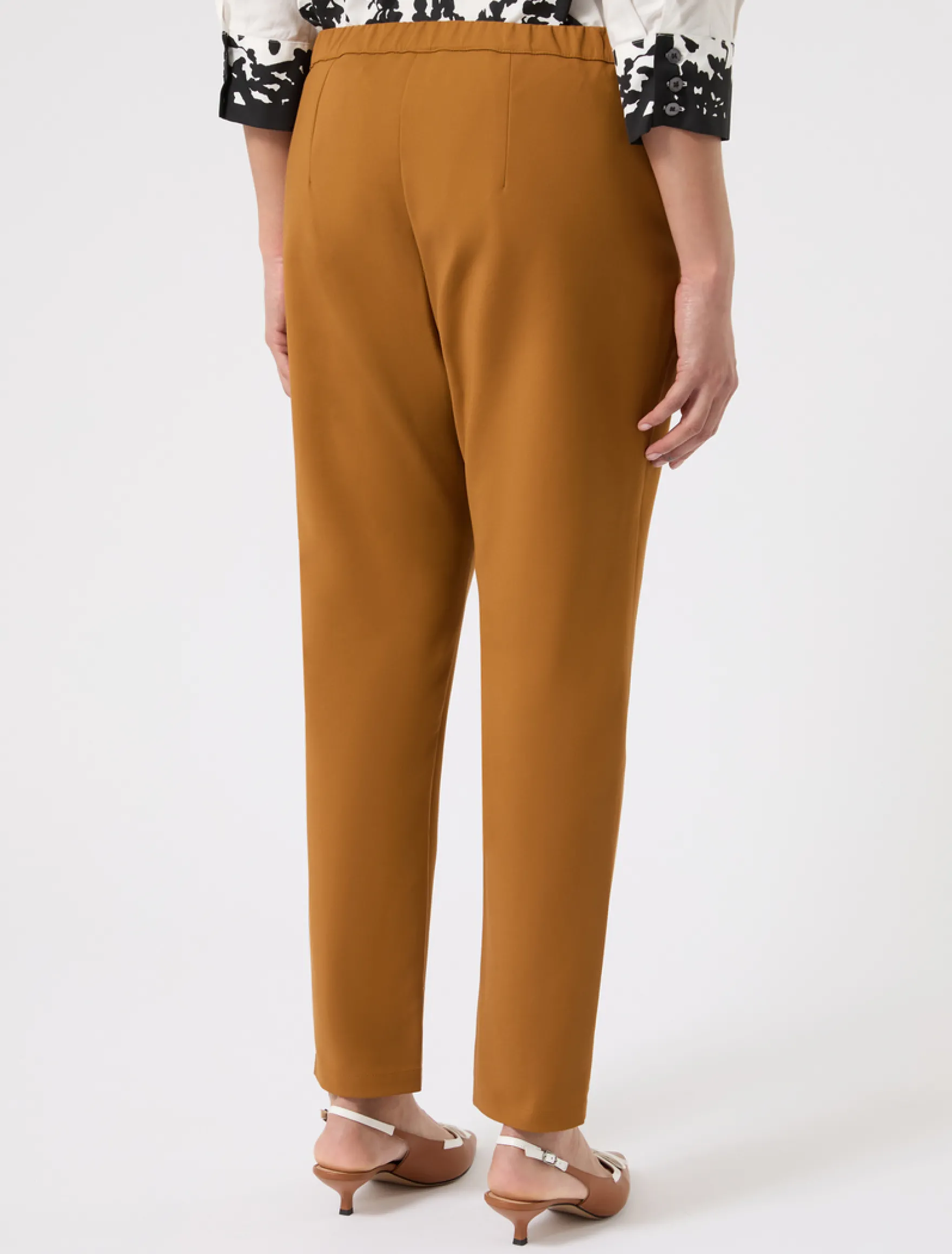 Pantaloni slim in tela di cotone - SIENA