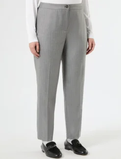 Pantaloni slim in twill - GRIGIO CHIARO