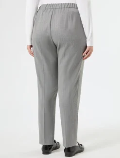 Pantaloni slim in twill - GRIGIO CHIARO