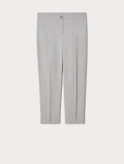 Pantaloni slim in twill - GRIGIO MEDIO