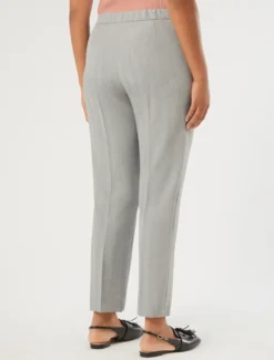 Pantaloni slim in twill - GRIGIO MEDIO