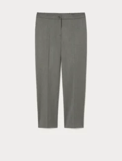 Pantaloni slim in twill - GRIGIO MEDIO