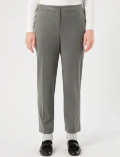 Pantaloni slim in twill - GRIGIO MEDIO