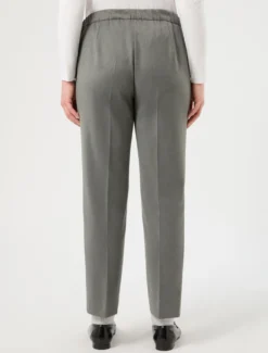 Pantaloni slim in twill - GRIGIO MEDIO