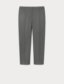 Pantaloni slim in twill - GRIGIO MEDIO