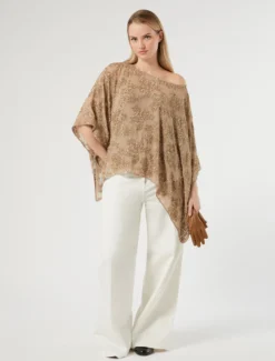 Pantaloni wide leg in cotone - BIANCO