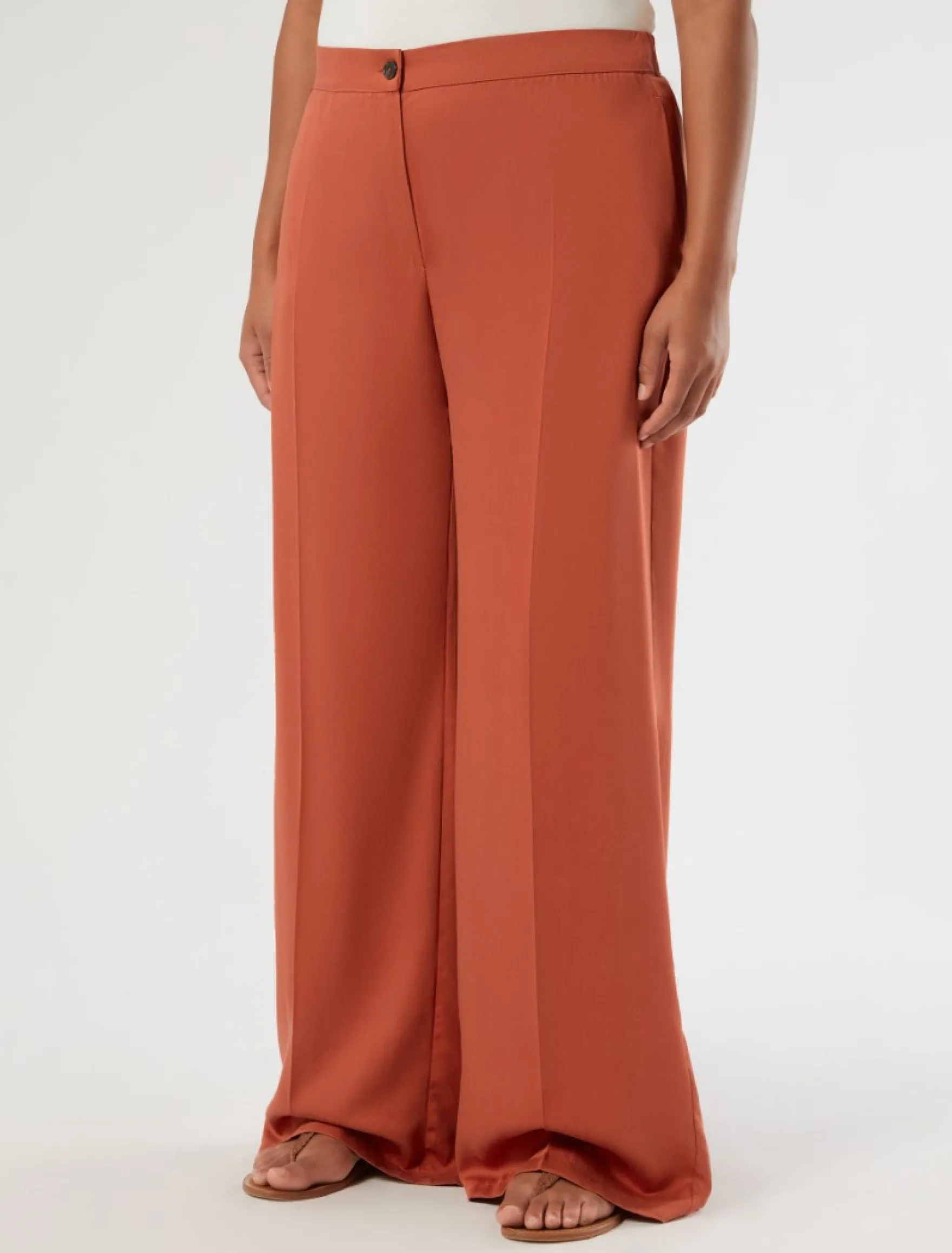 Pantaloni wide leg in twill - RAME