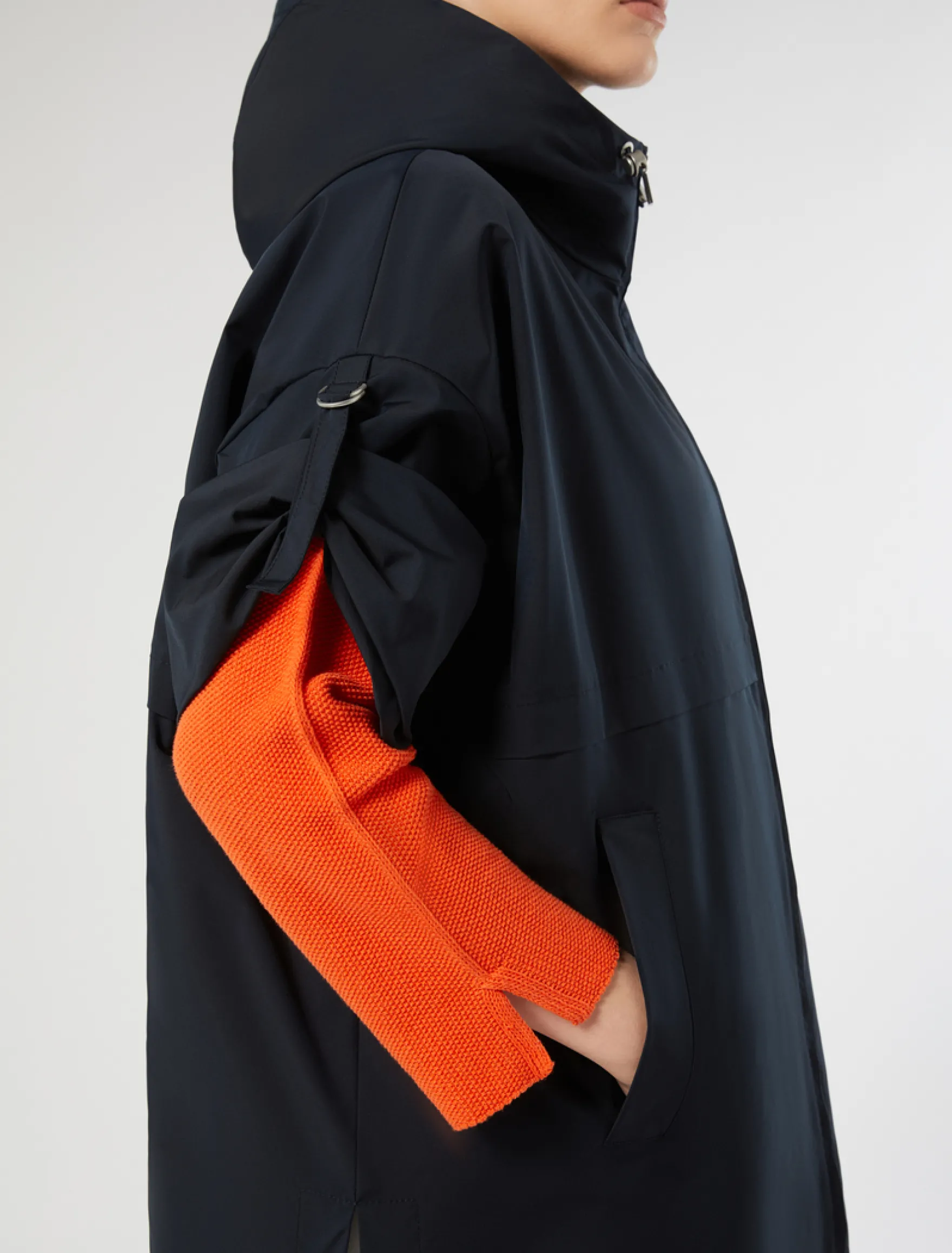 Parka in microtwill antigoccia - BLU NOTTE