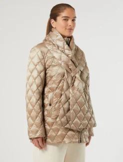 Piumino in raso antigoccia - BEIGE