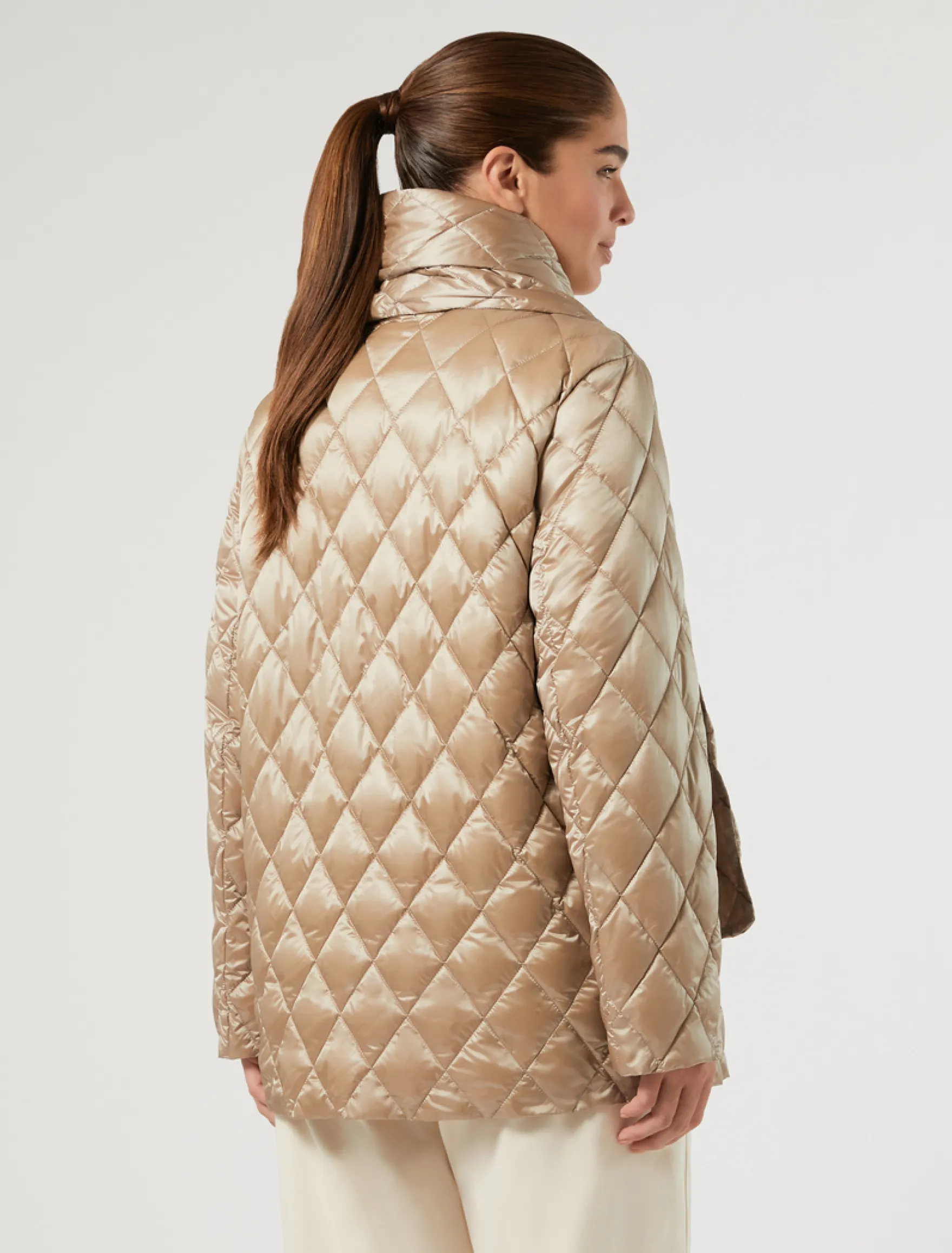 Piumino in raso antigoccia - BEIGE