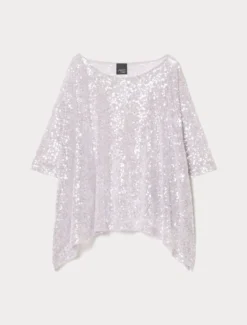 Poncho in paillettes - LAVANDA