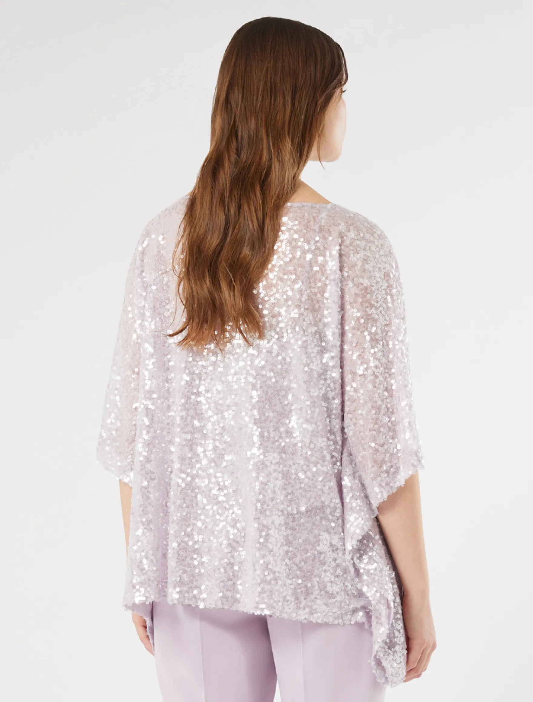Poncho in paillettes - LAVANDA