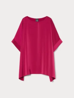 Poncho in raso - FUXIA