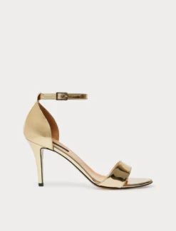 Sandali effetto specchio - BEIGE ORO