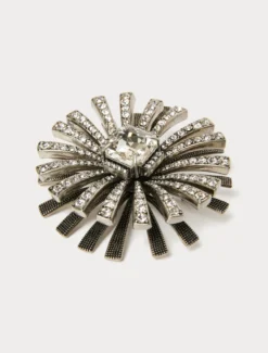 Spilla con strass - GRIGIO PERLA