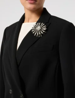 Spilla con strass - GRIGIO PERLA