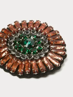 Spilla con strass - VERDE