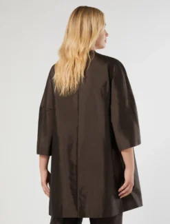 Spolverino in cady - MARRONE SCURO