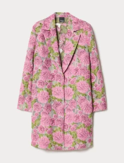 Spolverino jacquard a fiori - ROSA