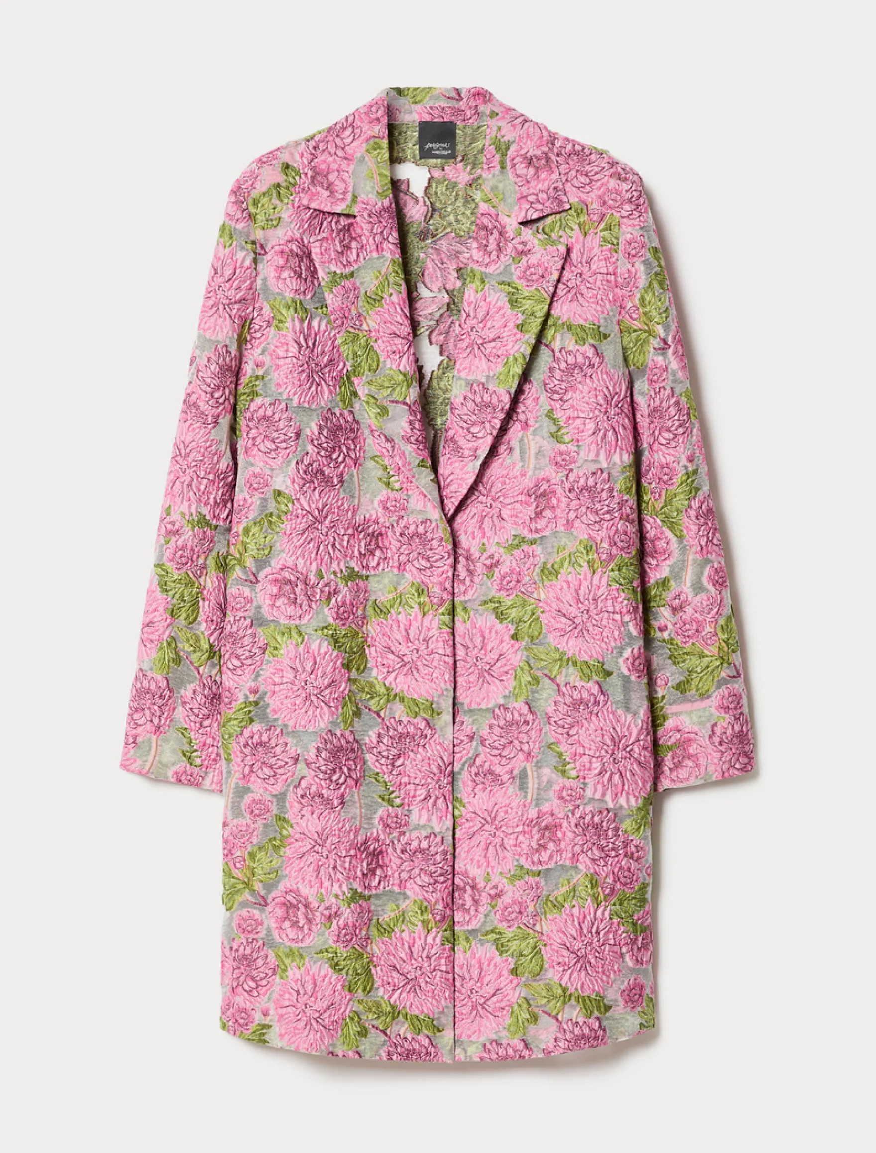 Spolverino jacquard a fiori - ROSA