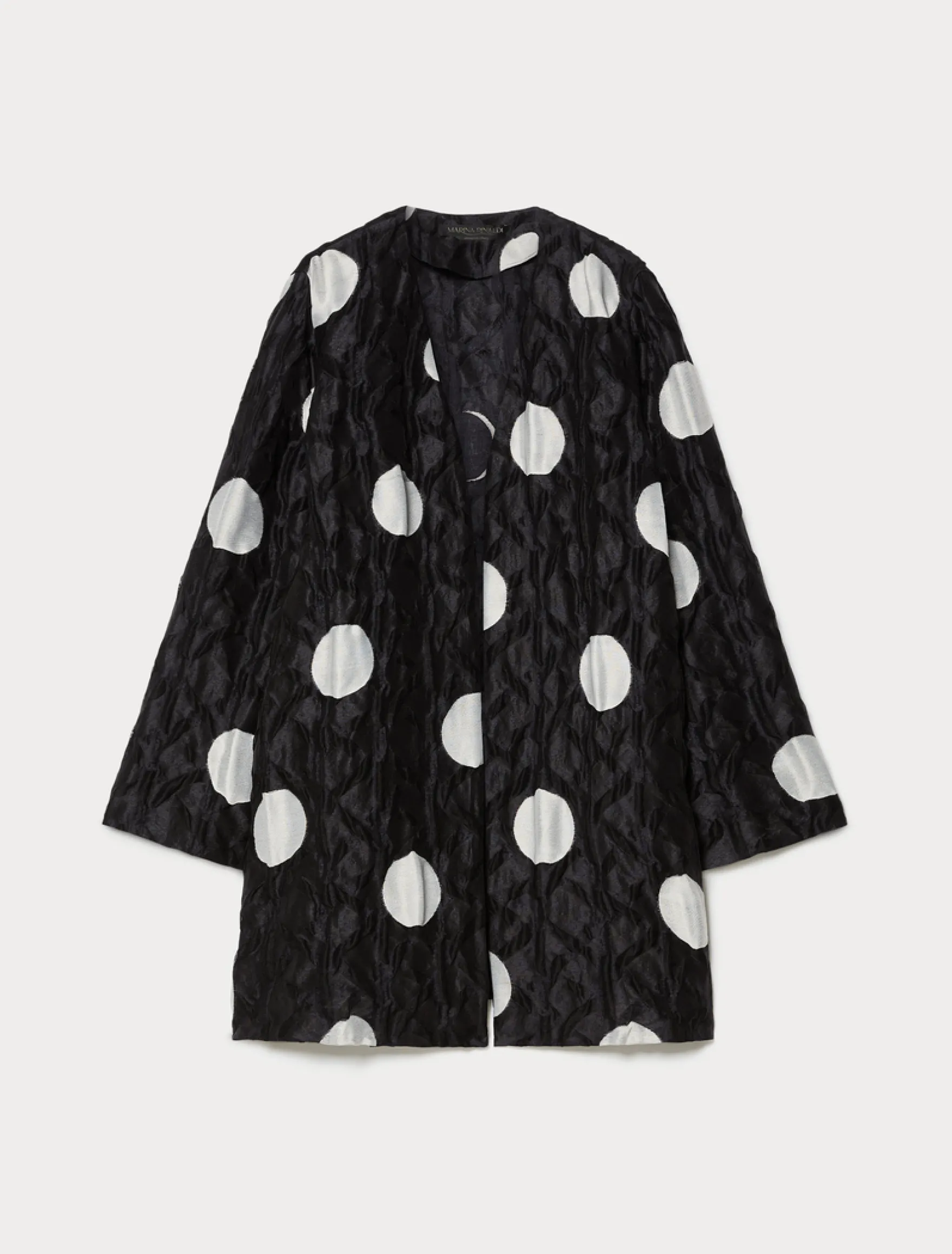 Spolverino jacquard a pois - BLU MARINO