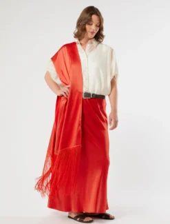 Stola in jersey - ROSSO