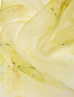 Stola in organza di seta - GIALLO CHIARO