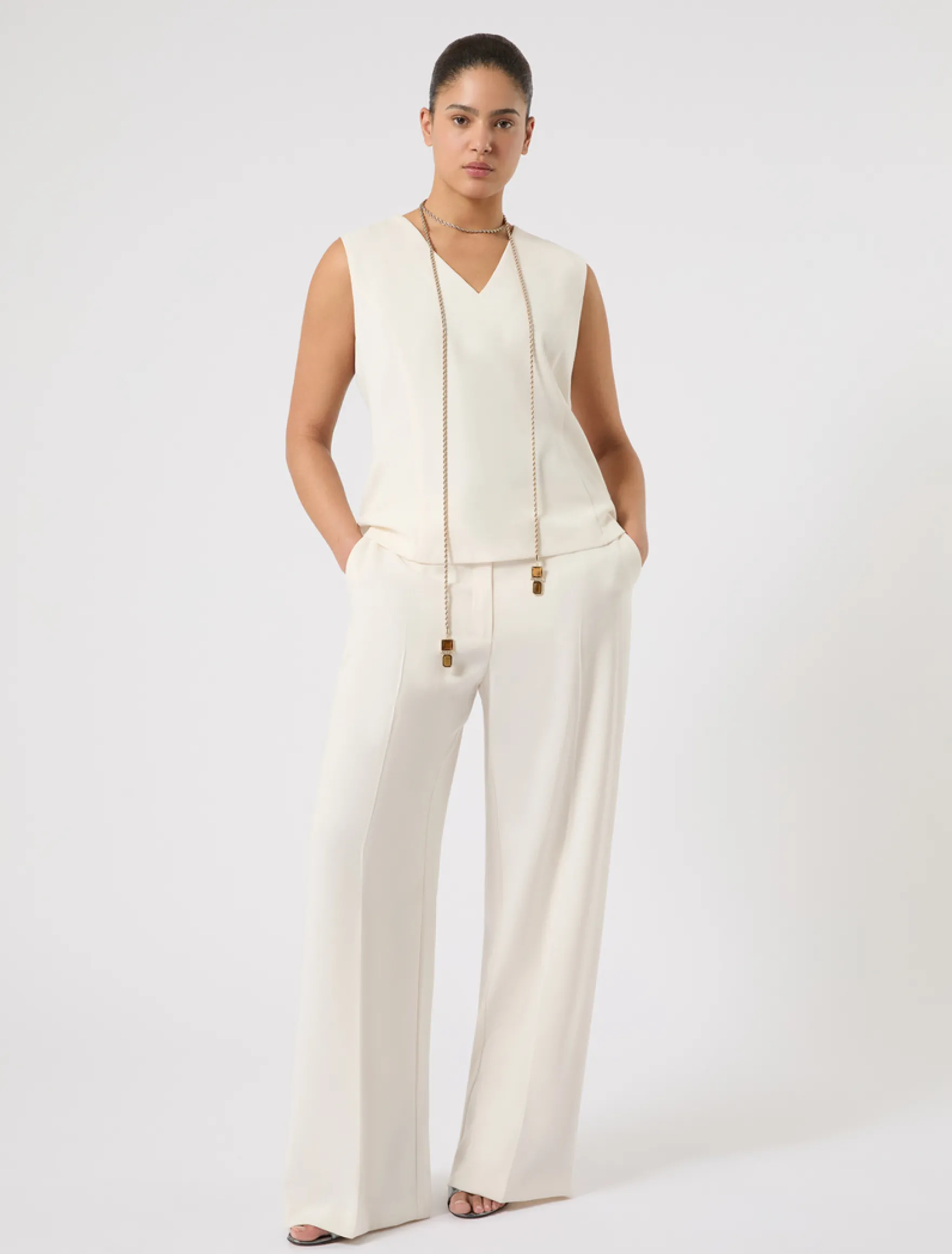 Top in cady - BIANCO AVORIO
