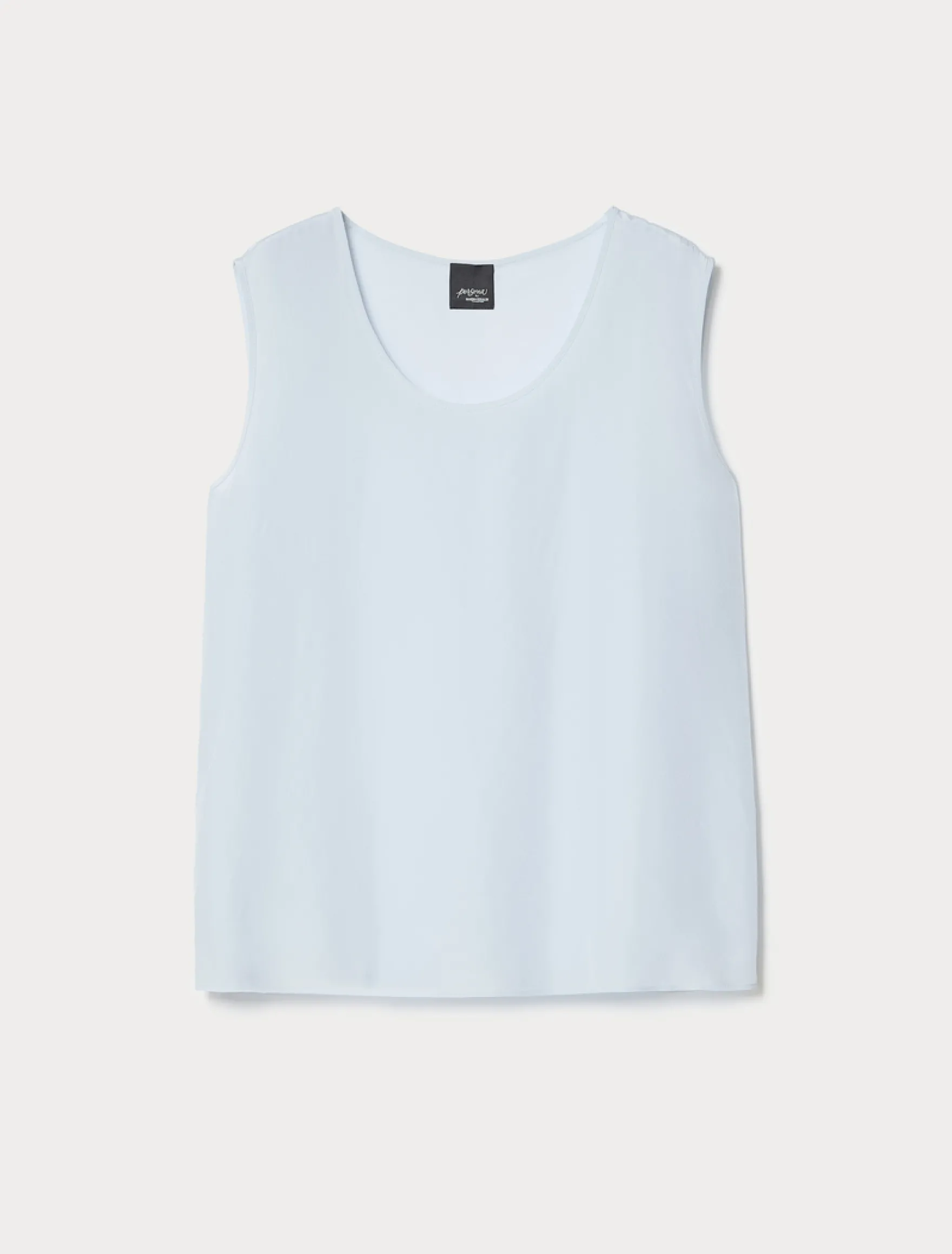 Top in crêpe de Chine - AZZURRO