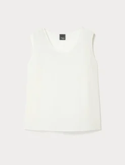 Top in crêpe de Chine - BIANCO