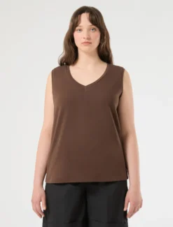 Top in jersey di cotone - CACAO