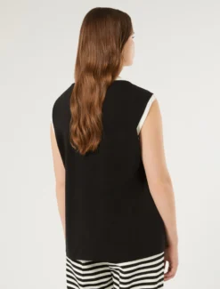 Top in jersey - NERO