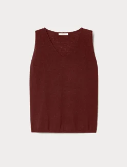 Top in maglia di lino e lurex - BORDEAUX