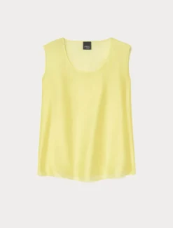 Top in mussola di tencel - GIALLO SOLE