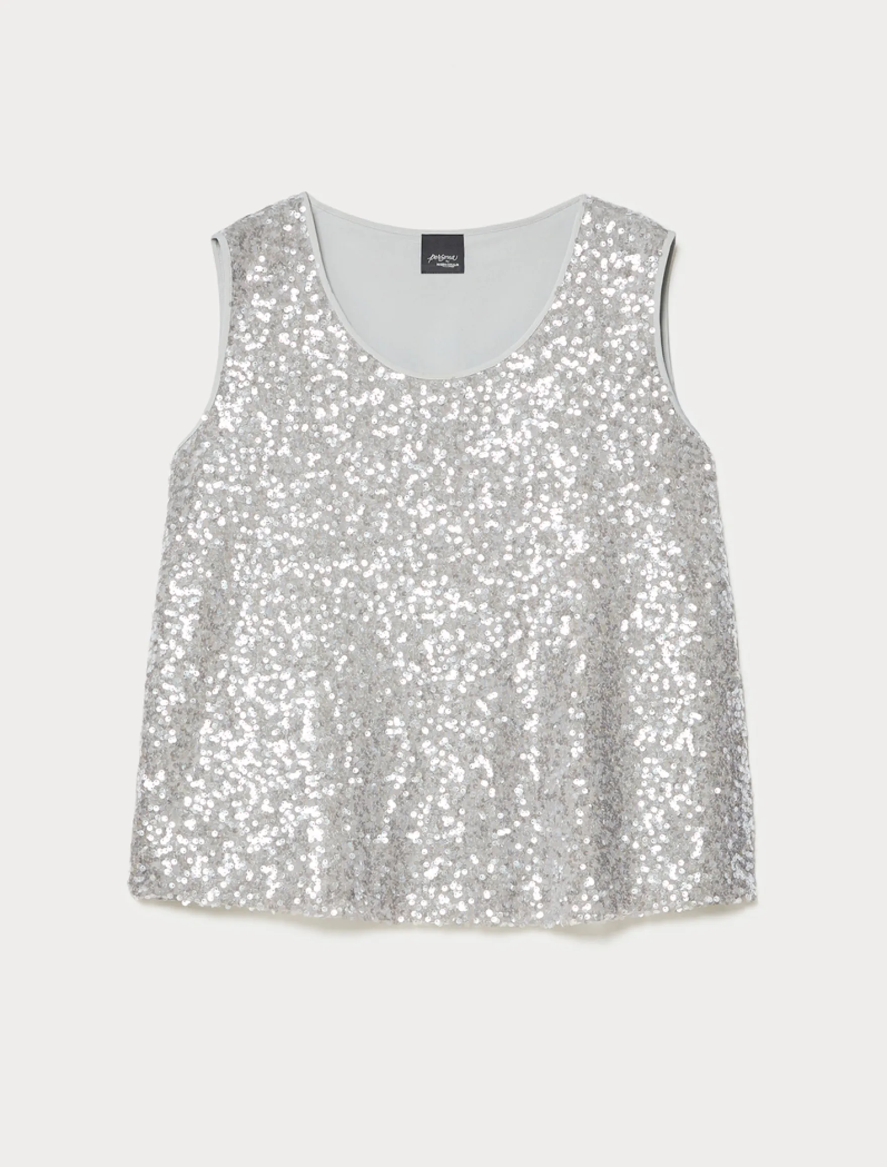 Top in paillettes - GRIGIO PERLA