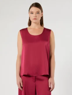 Top in raso - FUXIA