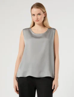 Top in raso - GRIGIO MEDIO