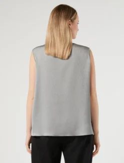 Top in raso - GRIGIO MEDIO