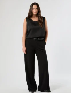 Top in raso - NERO