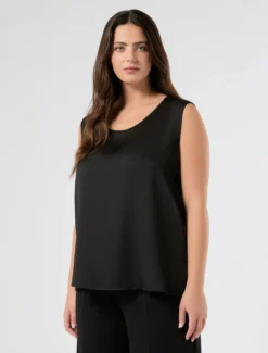 Top in raso - NERO