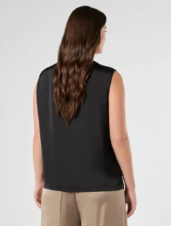 Top in raso - NERO