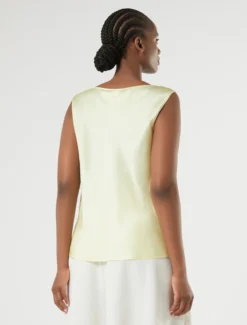 Top in satin - GIALLO CHIARO