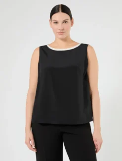 Top in seta - NERO