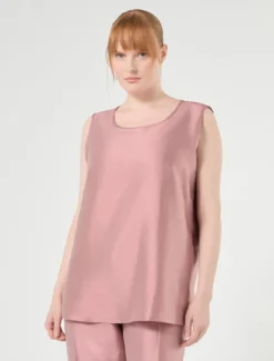 Top in shantung leggero - ROSA