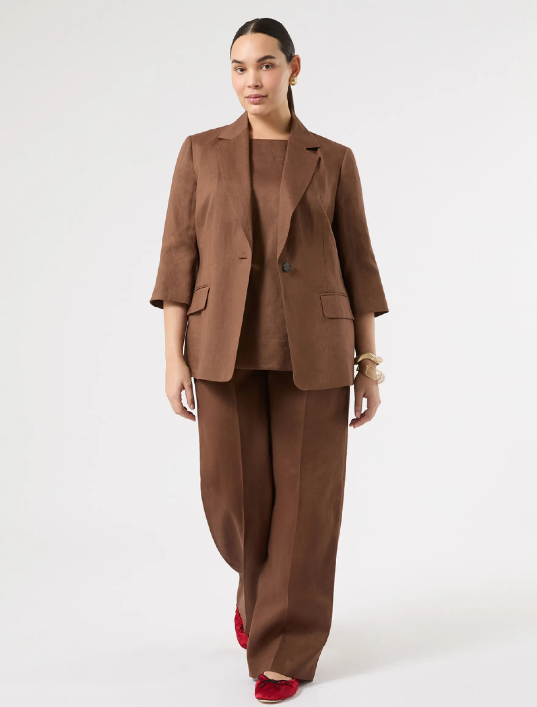 Top in tela di lino - CACAO