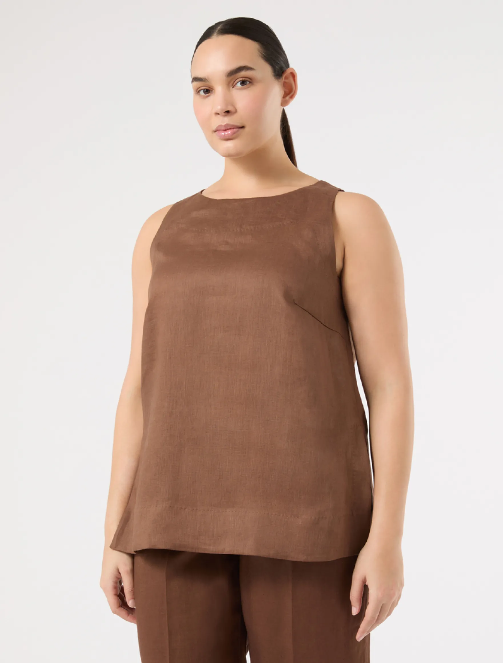 Top in tela di lino - CACAO